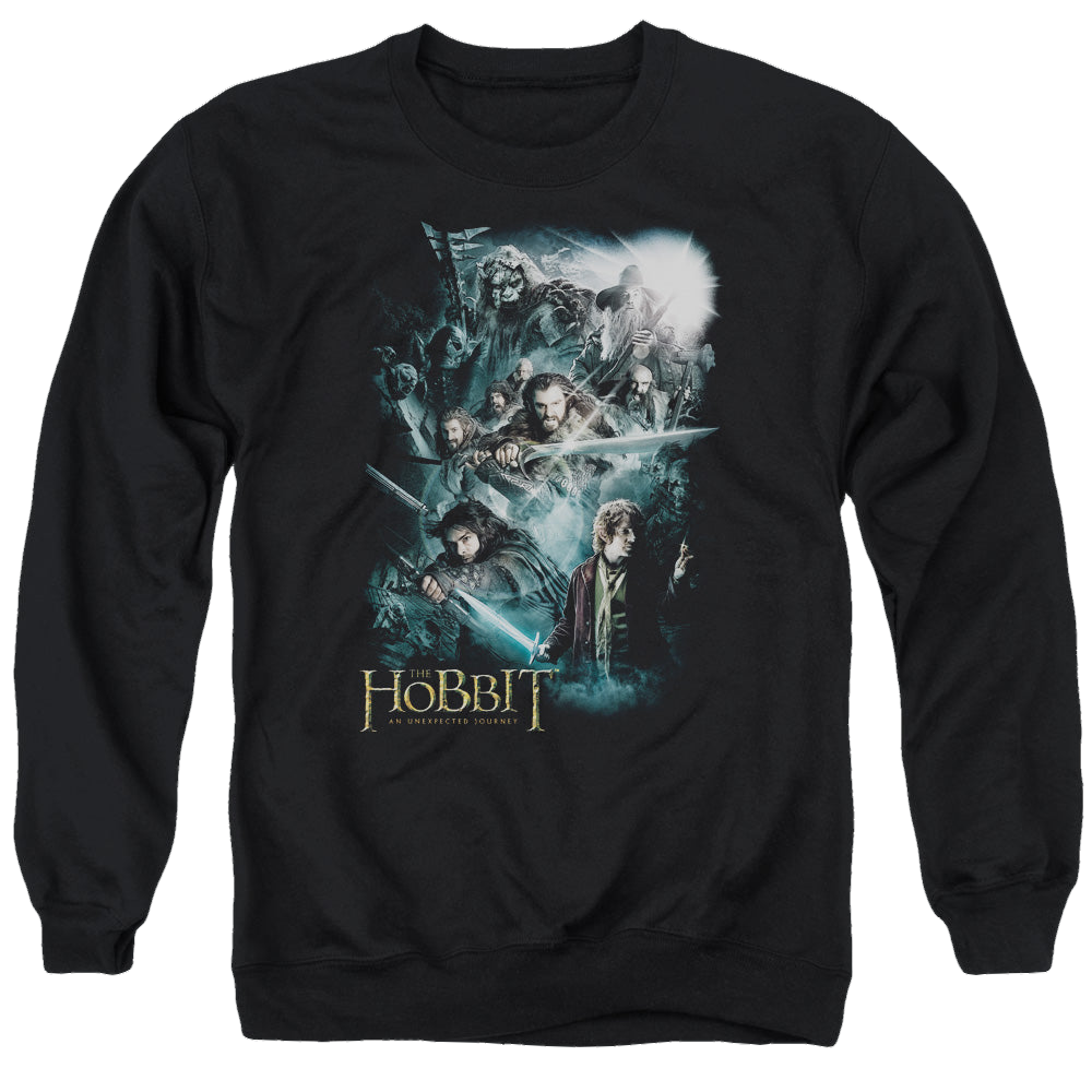 Hobbit Movie Trilogy, The Epic Adventure - Men's Crewneck Sweatshirt Men's Crewneck Sweatshirt The Hobbit   
