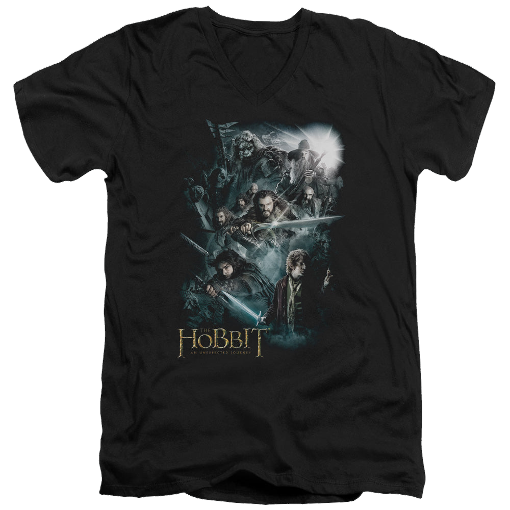 Hobbit Movie Trilogy, The Epic Adventure - Men's V-Neck T-Shirt Men's V-Neck T-Shirt The Hobbit   