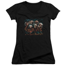 Hobbit Movie Trilogy, The Misty Goblins - Juniors V-Neck T-Shirt Juniors V-Neck T-Shirt The Hobbit   