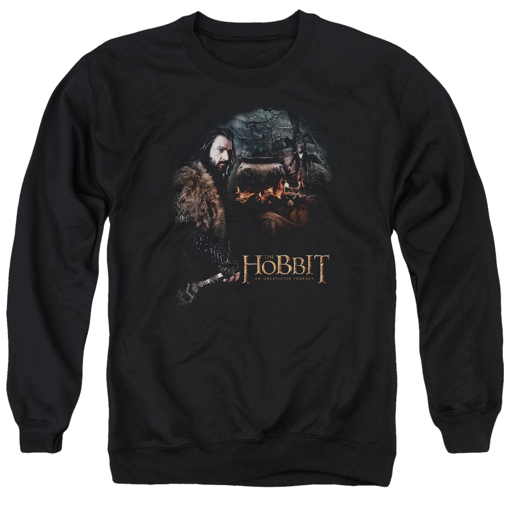 Hobbit Movie Trilogy, The Cauldron - Men's Crewneck Sweatshirt Men's Crewneck Sweatshirt The Hobbit   