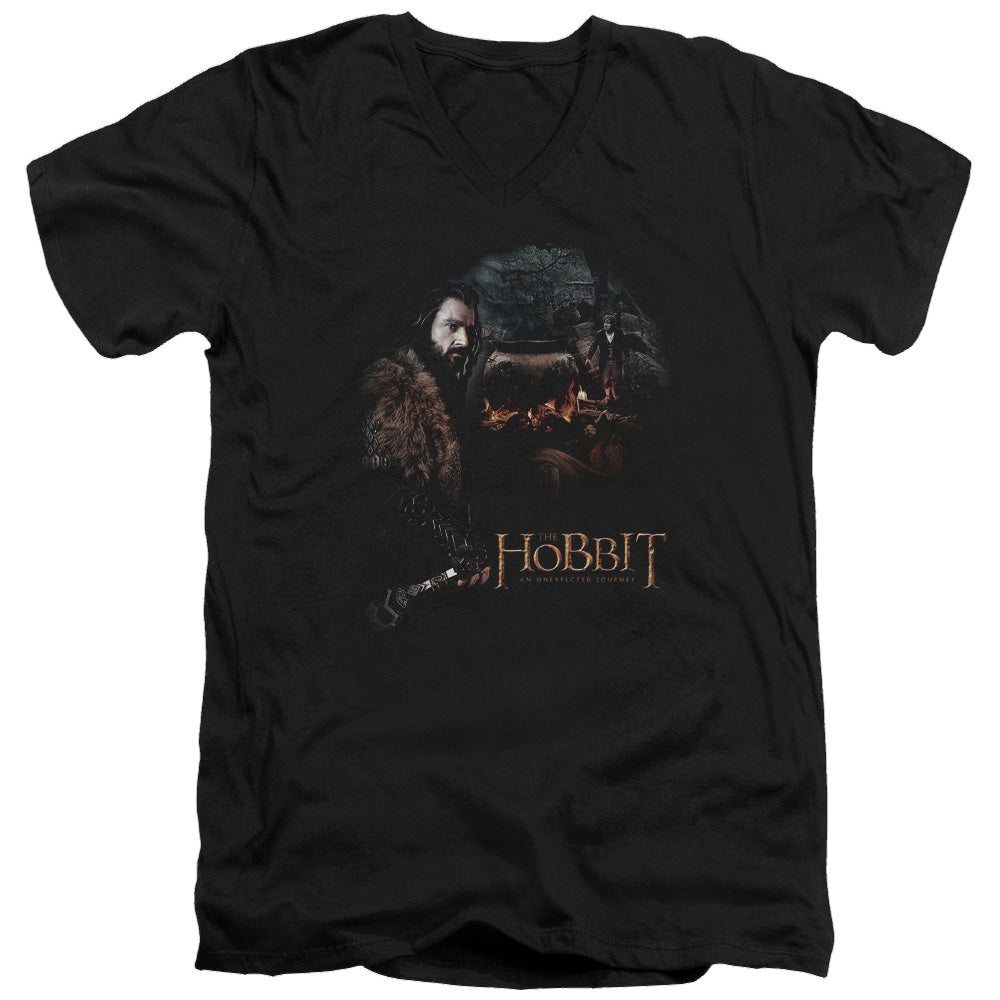 Hobbit Movie Trilogy, The Cauldron - Men's V-Neck T-Shirt Men's V-Neck T-Shirt The Hobbit   