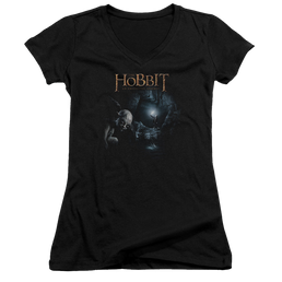 Hobbit Movie Trilogy, The Light - Juniors V-Neck T-Shirt Juniors V-Neck T-Shirt The Hobbit   