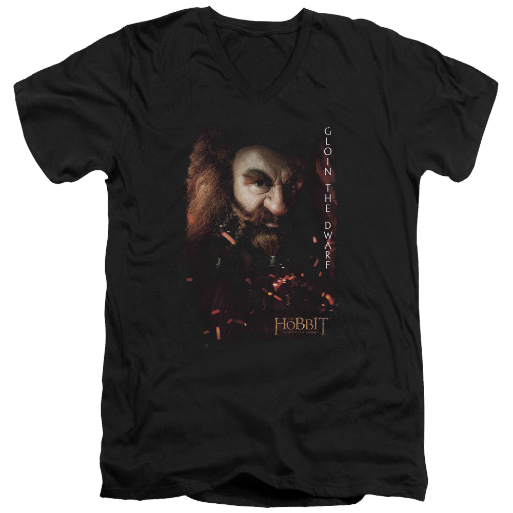 Hobbit Movie Trilogy, The Gloin Poster - Men's V-Neck T-Shirt Men's V-Neck T-Shirt The Hobbit   