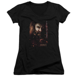 Hobbit Movie Trilogy, The Gloin Poster - Juniors V-Neck T-Shirt Juniors V-Neck T-Shirt The Hobbit   