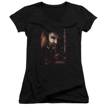Hobbit Movie Trilogy, The Gloin Poster - Juniors V-Neck T-Shirt Juniors V-Neck T-Shirt The Hobbit   