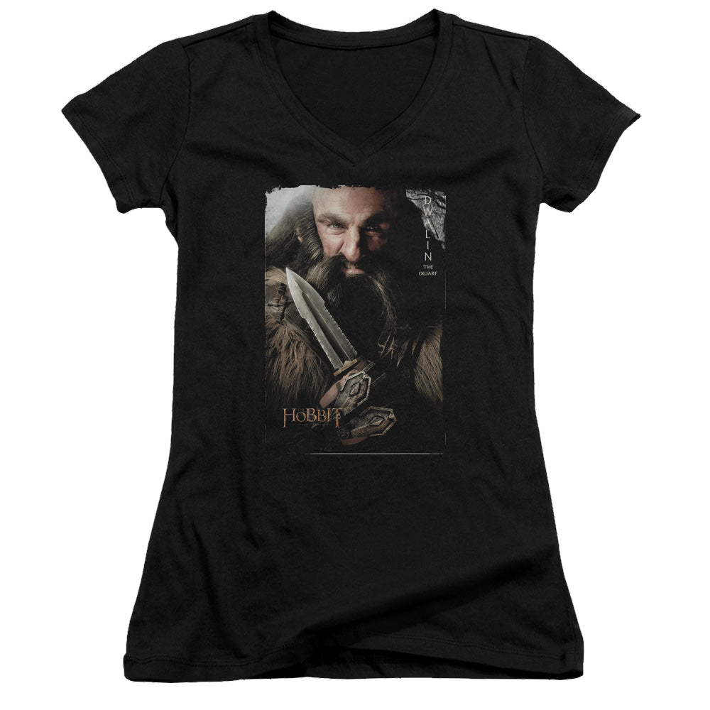 Hobbit Movie Trilogy, The Dwalin - Juniors V-Neck T-Shirt Juniors V-Neck T-Shirt The Hobbit   
