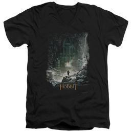 Hobbit Movie Trilogy, The At Smaugs Door - Men's V-Neck T-Shirt Men's V-Neck T-Shirt The Hobbit   