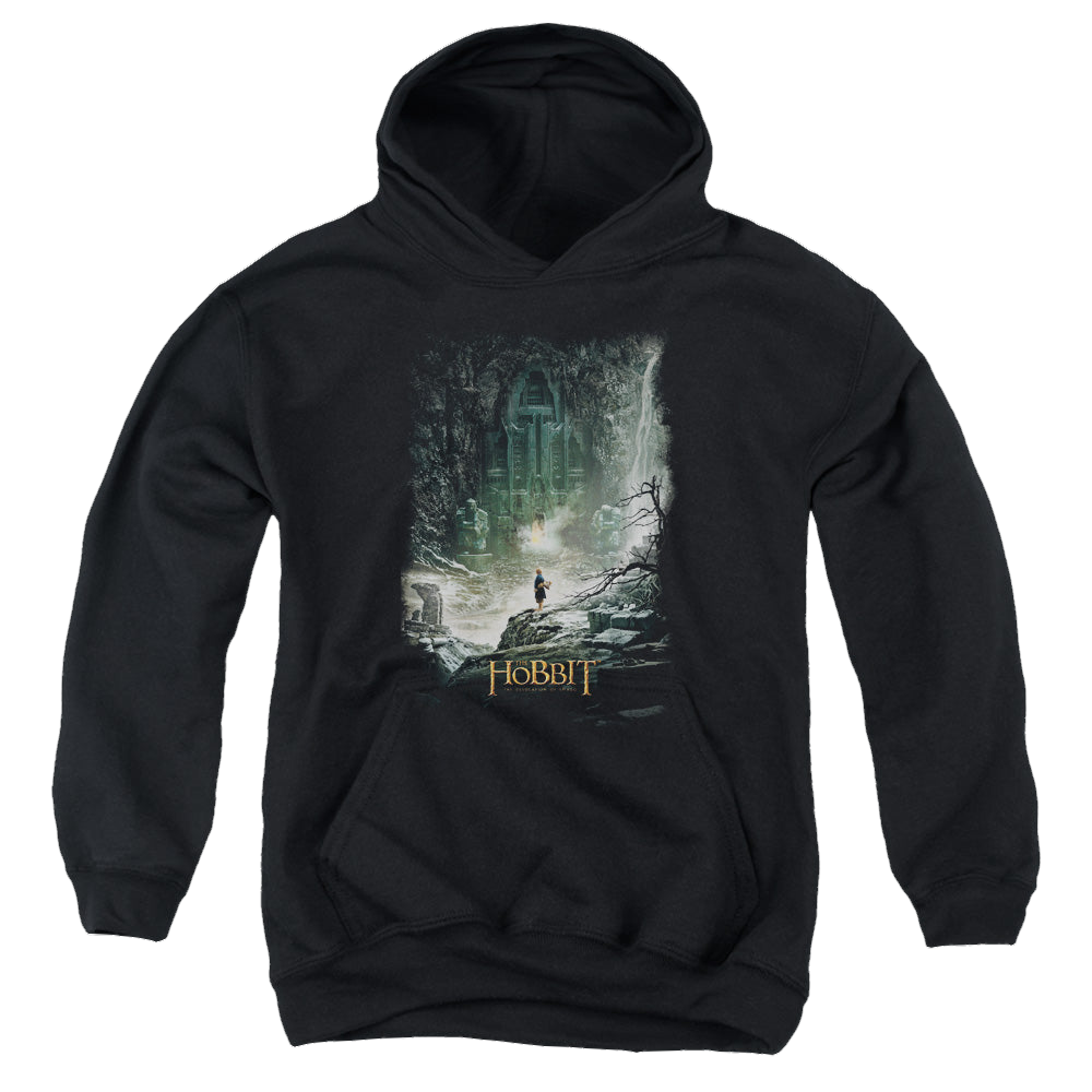 Hobbit Movie Trilogy, The At Smaugs Door - Youth Hoodie Youth Hoodie (Ages 8-12) The Hobbit   