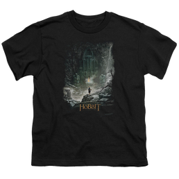 Hobbit Movie Trilogy, The At Smaugs Door - Youth T-Shirt Youth T-Shirt (Ages 8-12) The Hobbit   
