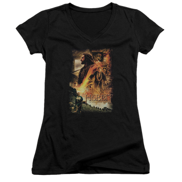 Hobbit Movie Trilogy, The Golden Chamber - Juniors V-Neck T-Shirt Juniors V-Neck T-Shirt The Hobbit   