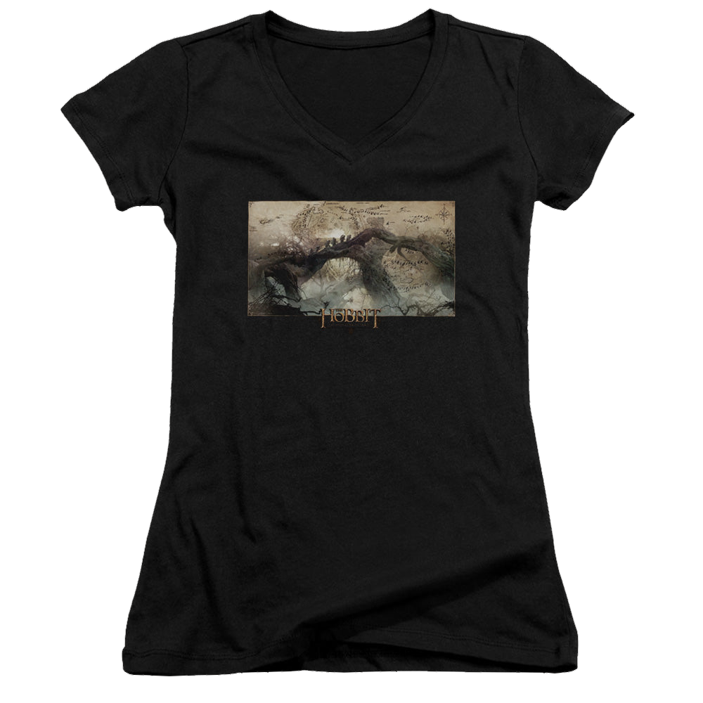 Hobbit Movie Trilogy, The Epic Journey - Juniors V-Neck T-Shirt Juniors V-Neck T-Shirt The Hobbit   
