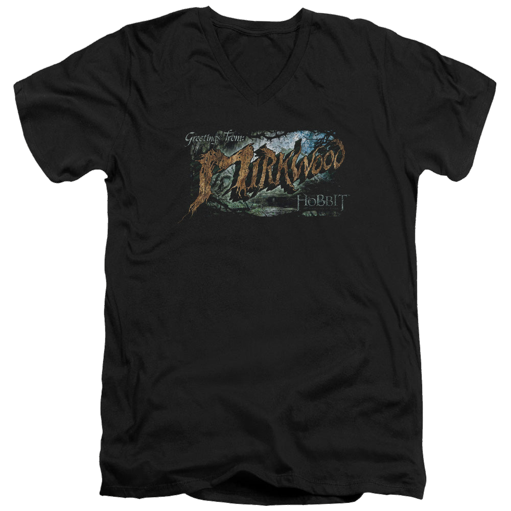 Hobbit Movie Trilogy, The Greetings From Mirkwood - Men's V-Neck T-Shirt Men's V-Neck T-Shirt The Hobbit   