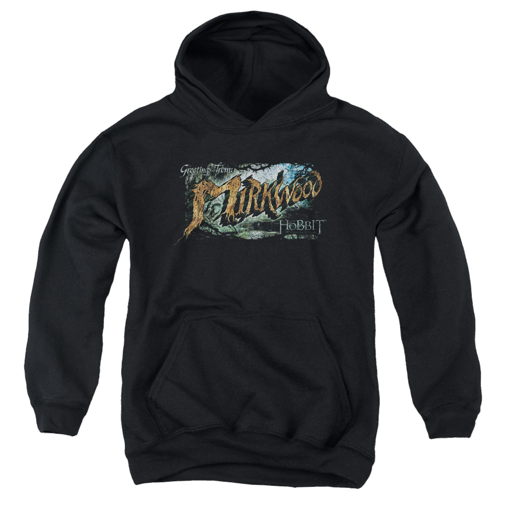 Hobbit Movie Trilogy, The Greetings From Mirkwood - Youth Hoodie Youth Hoodie (Ages 8-12) The Hobbit   