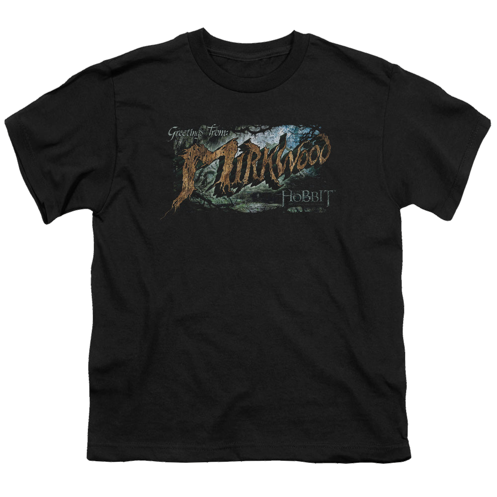 Hobbit Movie Trilogy, The Greetings From Mirkwood - Youth T-Shirt Youth T-Shirt (Ages 8-12) The Hobbit   