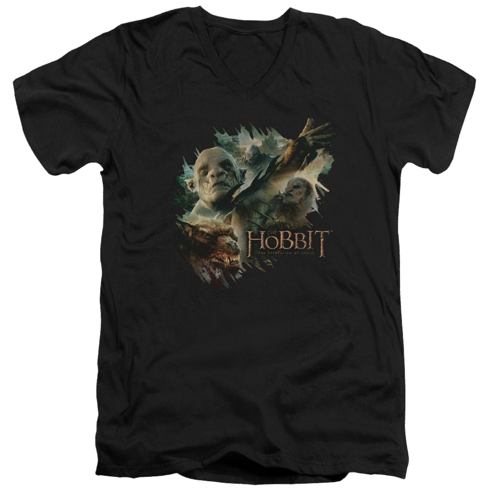 Hobbit Movie Trilogy, The Baddies - Men's V-Neck T-Shirt Men's V-Neck T-Shirt The Hobbit   