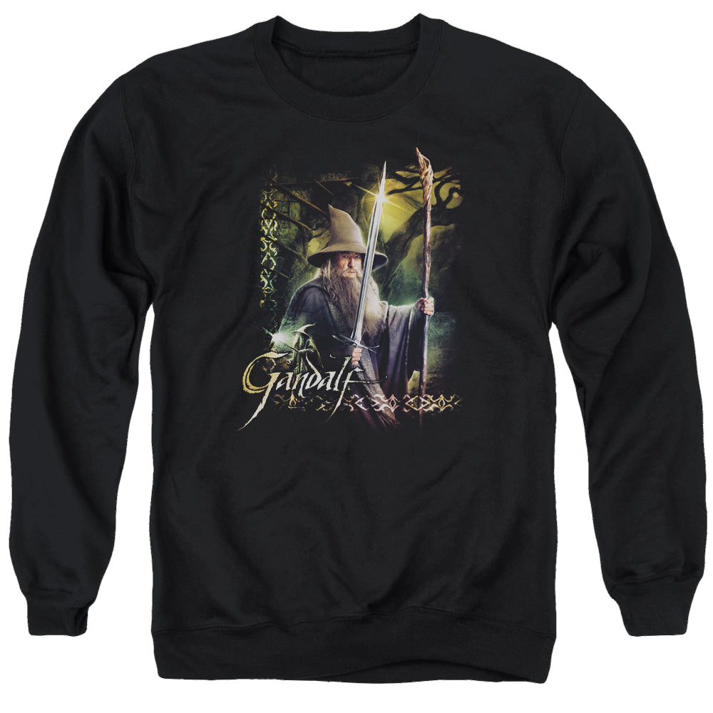 Hobbit Movie Trilogy, The Sword And Staff - Men's Crewneck Sweatshirt Men's Crewneck Sweatshirt The Hobbit   