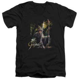 Hobbit Movie Trilogy, The Sword And Staff - Men's V-Neck T-Shirt Men's V-Neck T-Shirt The Hobbit   