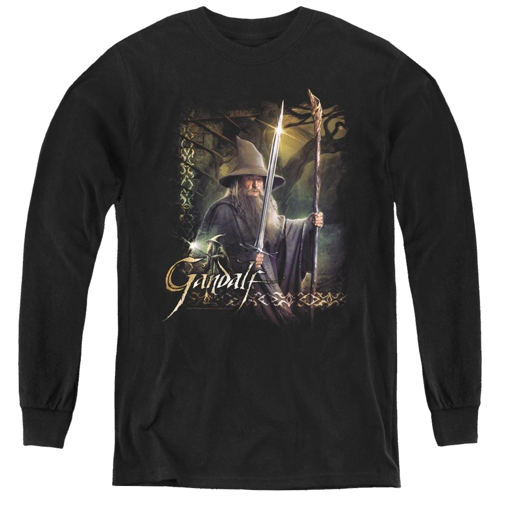 Hobbit Movie Trilogy, The Sword And Staff - Youth Long Sleeve T-Shirt Youth Long Sleeve T-Shirt The Hobbit   