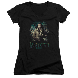 Hobbit Movie Trilogy, The Protector - Juniors V-Neck T-Shirt Juniors V-Neck T-Shirt The Hobbit   