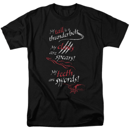 Hobbit Movie Trilogy, The Tail Claws Teeth - Men's Regular Fit T-Shirt Men's Regular Fit T-Shirt The Hobbit   