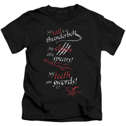 Hobbit Movie Trilogy, The Tail Claws Teeth - Kid's T-Shirt Kid's T-Shirt (Ages 4-7) The Hobbit   