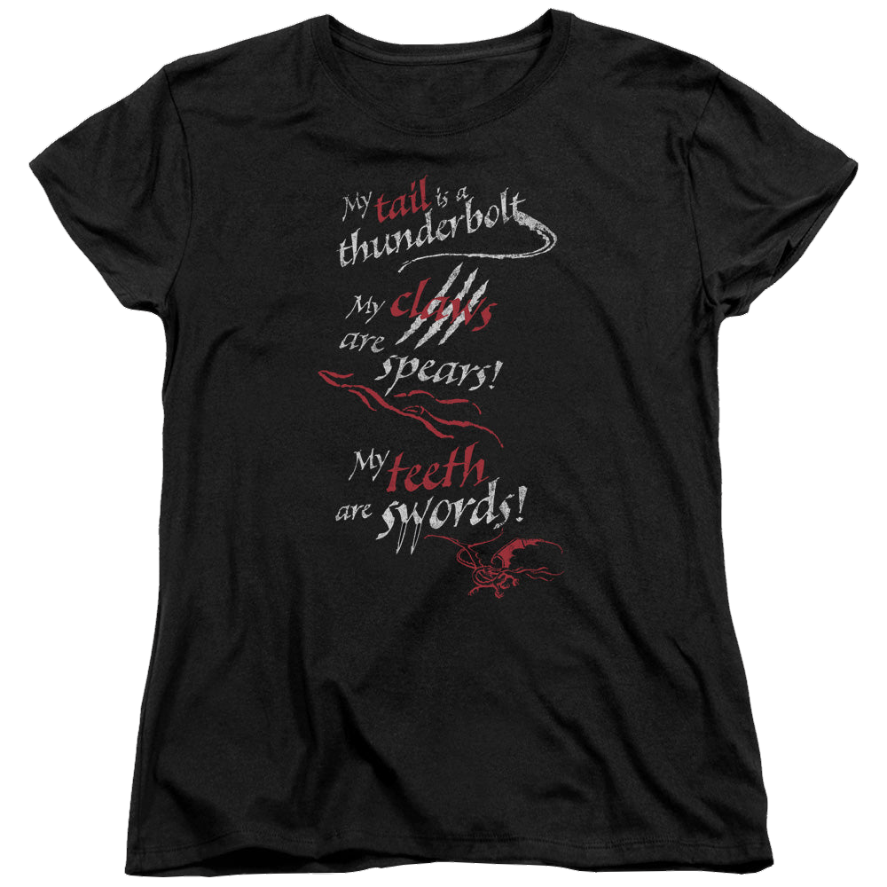 Hobbit Movie Trilogy, The Tail Claws Teeth - Women's T-Shirt Women's T-Shirt The Hobbit   