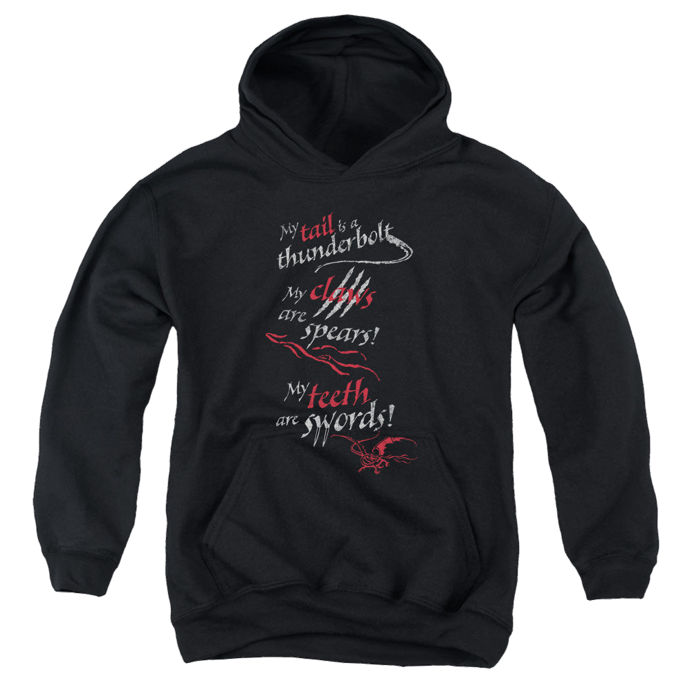 Hobbit Movie Trilogy, The Tail Claws Teeth - Youth Hoodie Youth Hoodie (Ages 8-12) The Hobbit   