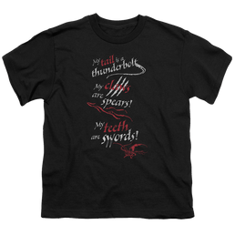 Hobbit Movie Trilogy, The Tail Claws Teeth - Youth T-Shirt Youth T-Shirt (Ages 8-12) The Hobbit   