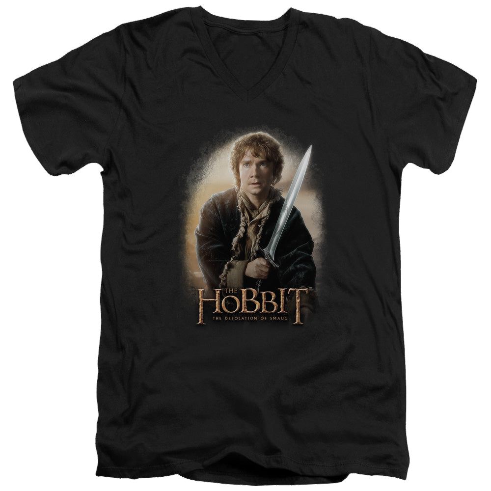 Hobbit Movie Trilogy, The Bilbo And Sting - Men's V-Neck T-Shirt Men's V-Neck T-Shirt The Hobbit   