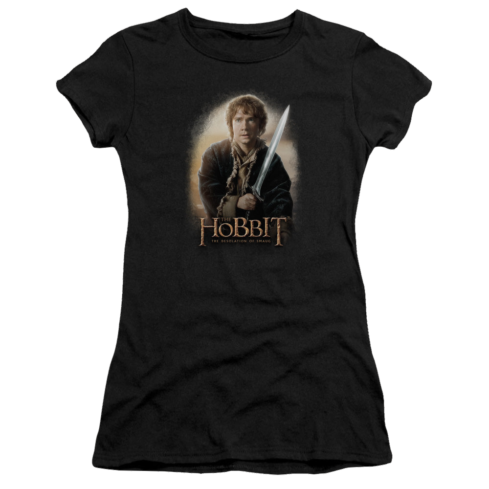 Hobbit Movie Trilogy, The Bilbo And Sting - Juniors T-Shirt Juniors T-Shirt The Hobbit   