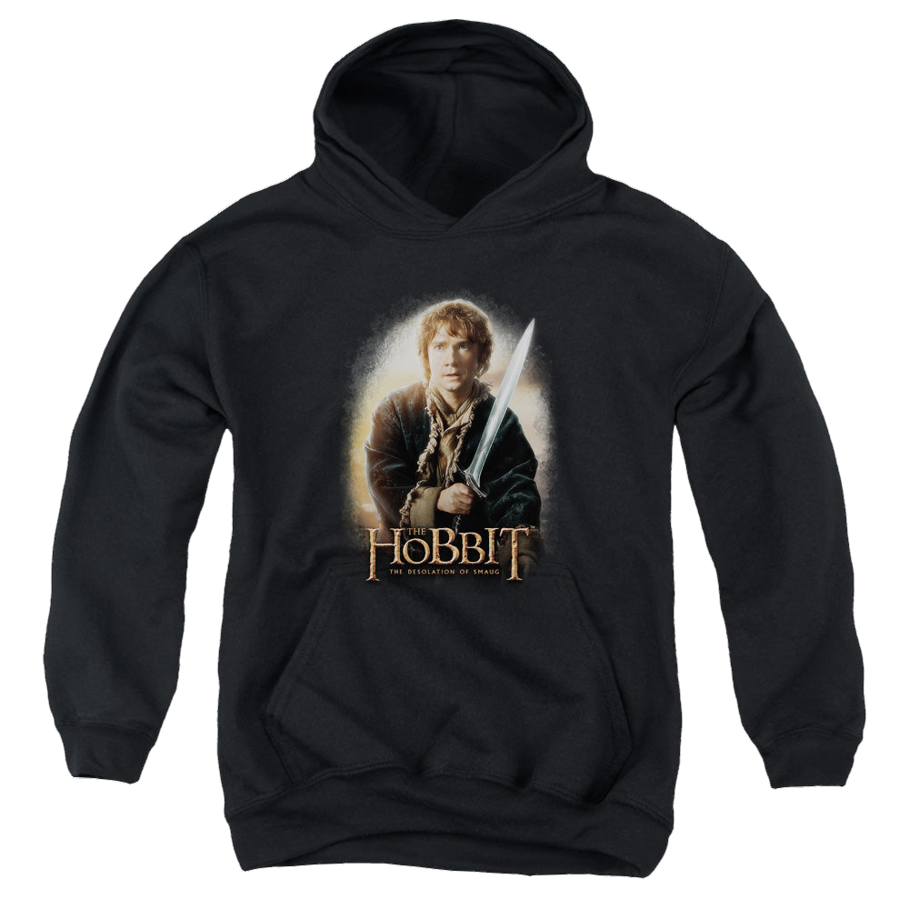 Hobbit Movie Trilogy, The Bilbo And Sting - Youth Hoodie Youth Hoodie (Ages 8-12) The Hobbit   