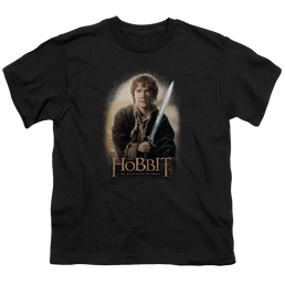 Hobbit Movie Trilogy, The Bilbo And Sting - Youth T-Shirt Youth T-Shirt (Ages 8-12) The Hobbit   