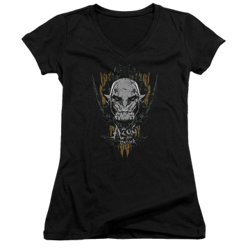 Hobbit Movie Trilogy, The Azog - Juniors V-Neck T-Shirt Juniors V-Neck T-Shirt The Hobbit   