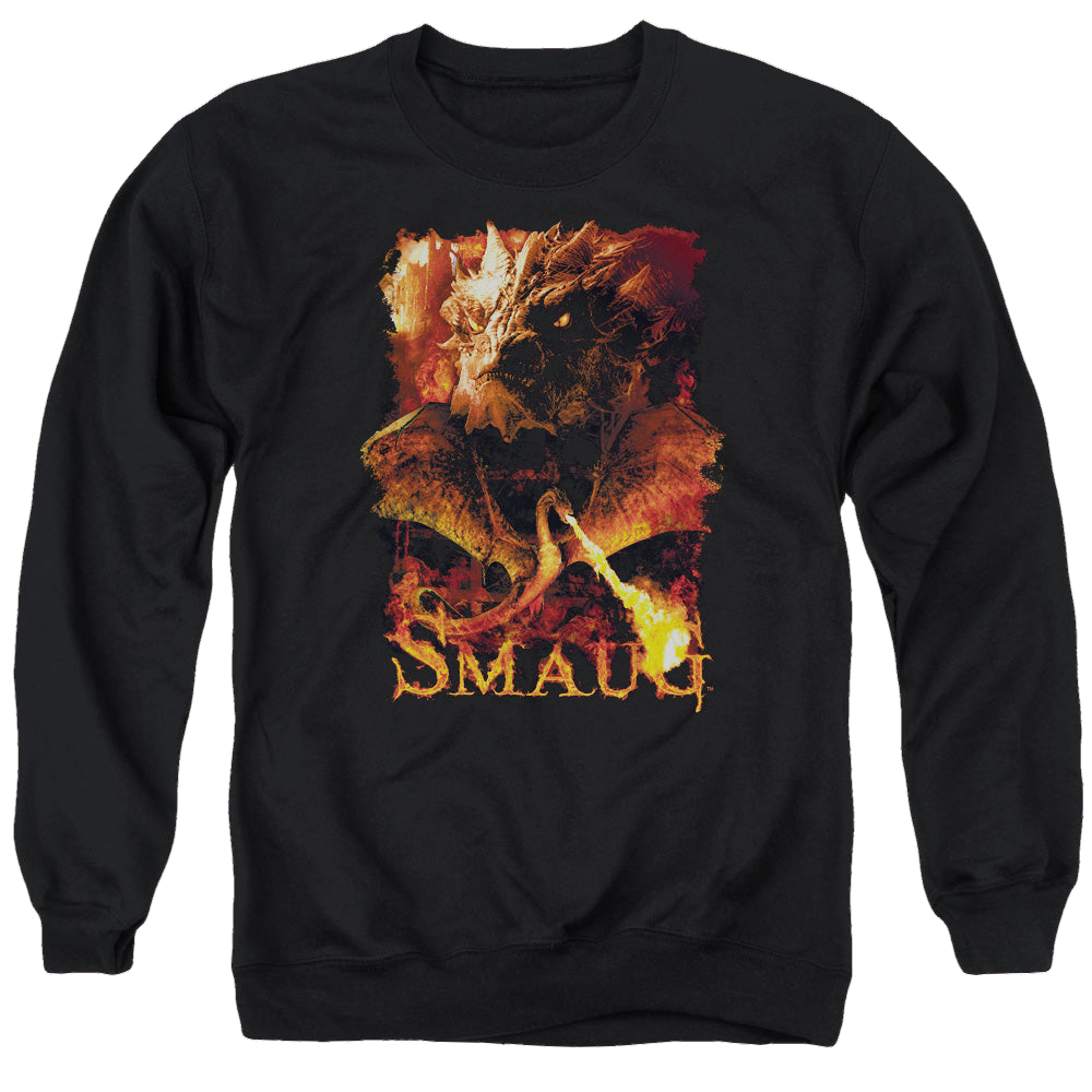 Hobbit Movie Trilogy, The Smolder - Men's Crewneck Sweatshirt Men's Crewneck Sweatshirt The Hobbit   