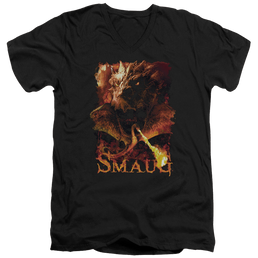 Hobbit Movie Trilogy, The Smolder - Men's V-Neck T-Shirt Men's V-Neck T-Shirt The Hobbit   