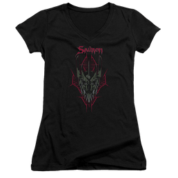 Hobbit Movie Trilogy, The Evils Helm - Juniors V-Neck T-Shirt Juniors V-Neck T-Shirt The Hobbit   