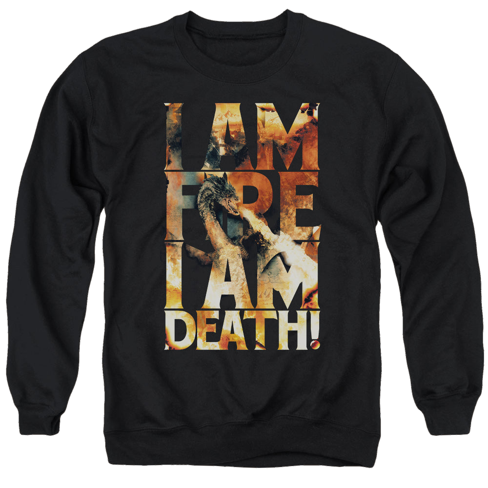 Hobbit Movie Trilogy, The I Am Fire - Men's Crewneck Sweatshirt Men's Crewneck Sweatshirt The Hobbit   