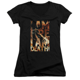 Hobbit Movie Trilogy, The I Am Fire - Juniors V-Neck T-Shirt Juniors V-Neck T-Shirt The Hobbit   