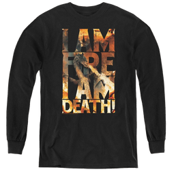 Hobbit Movie Trilogy, The I Am Fire - Youth Long Sleeve T-Shirt Youth Long Sleeve T-Shirt The Hobbit   