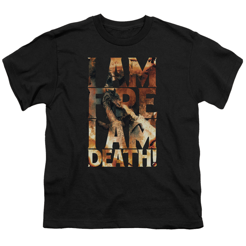Hobbit Movie Trilogy, The I Am Fire - Youth T-Shirt Youth T-Shirt (Ages 8-12) The Hobbit   