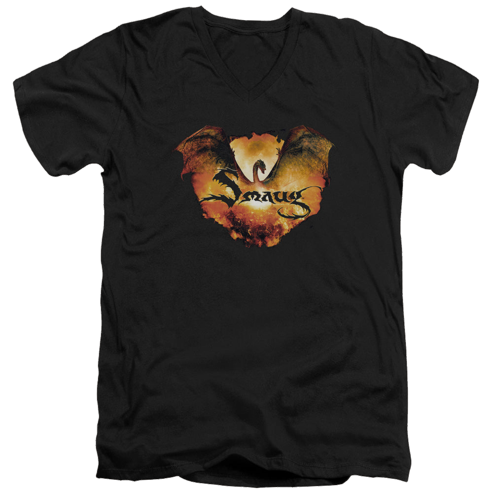 Hobbit Movie Trilogy, The Reign In Flame - Men's V-Neck T-Shirt Men's V-Neck T-Shirt The Hobbit   