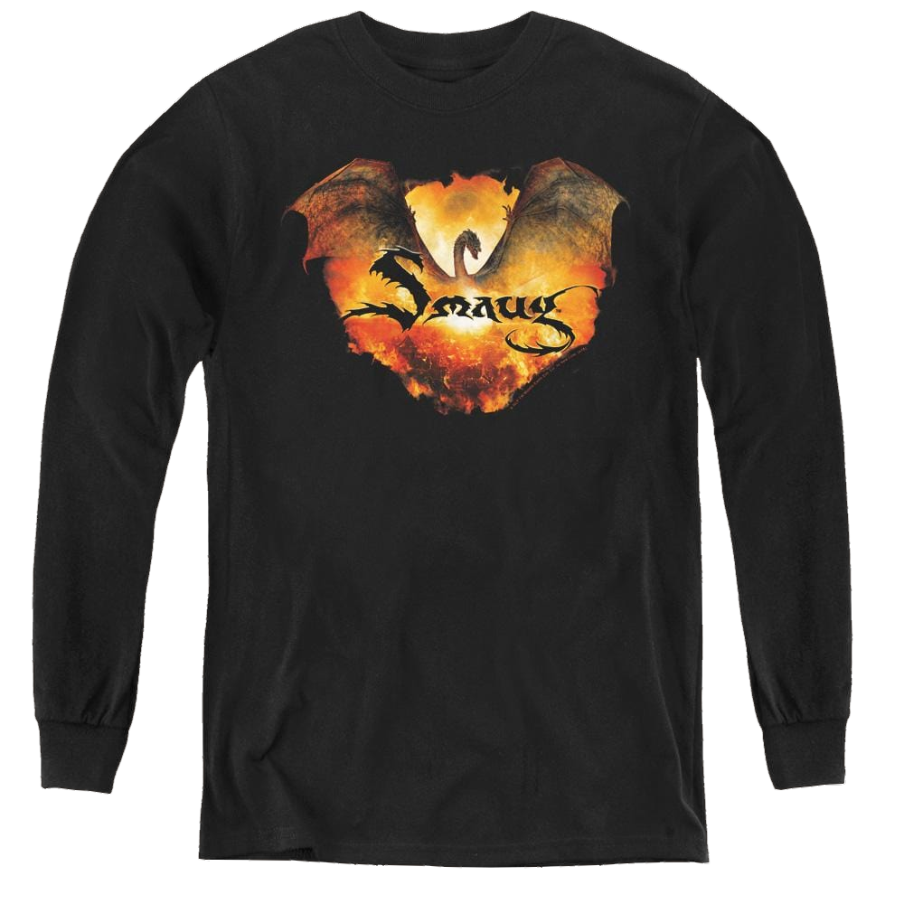 Hobbit Movie Trilogy, The Reign In Flame - Youth Long Sleeve T-Shirt Youth Long Sleeve T-Shirt The Hobbit   
