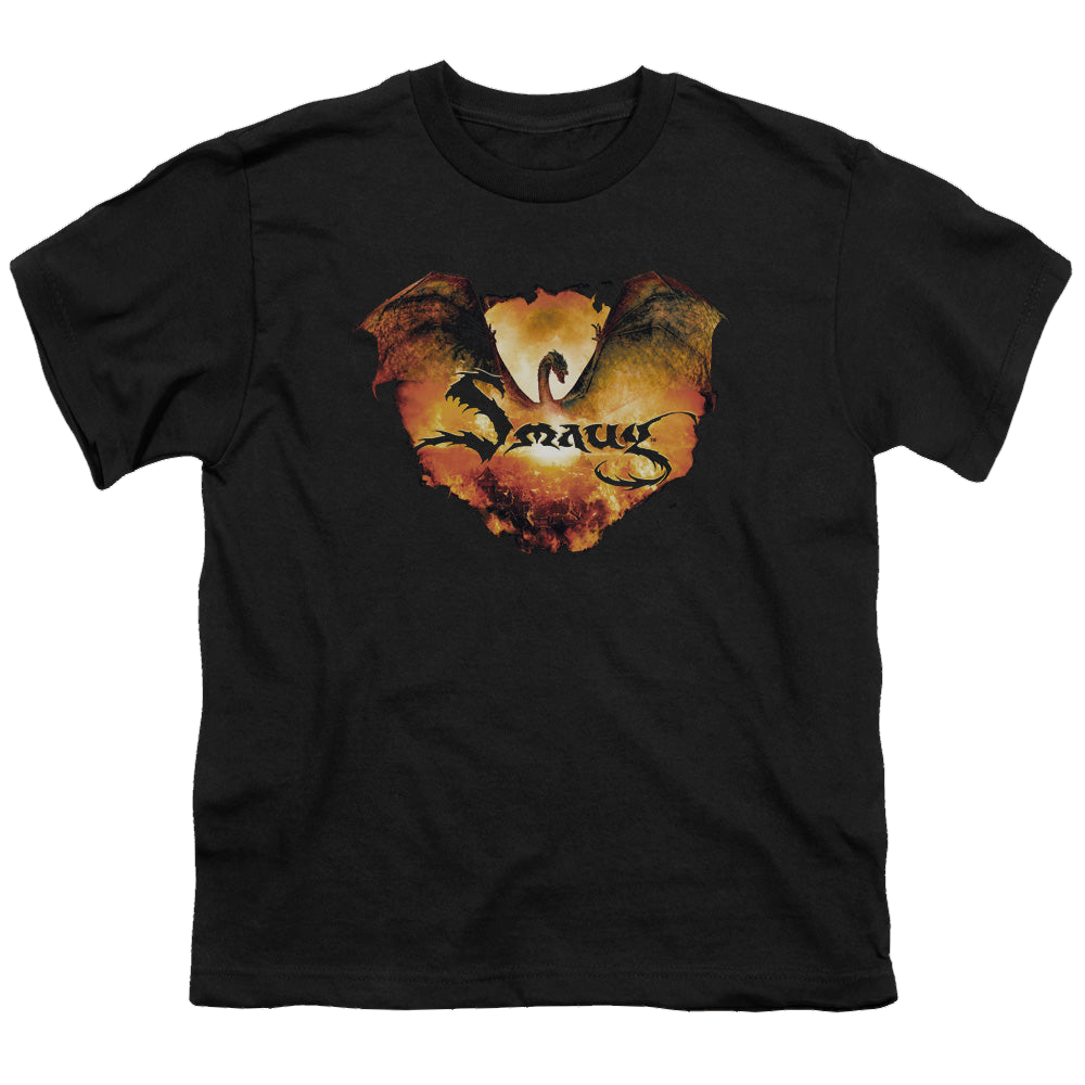 Hobbit Movie Trilogy, The Reign In Flame - Youth T-Shirt Youth T-Shirt (Ages 8-12) The Hobbit   