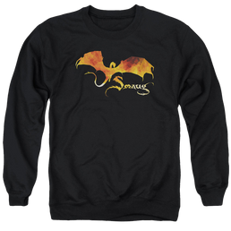 Hobbit Movie Trilogy, The Smaug On Fire - Men's Crewneck Sweatshirt Men's Crewneck Sweatshirt The Hobbit   