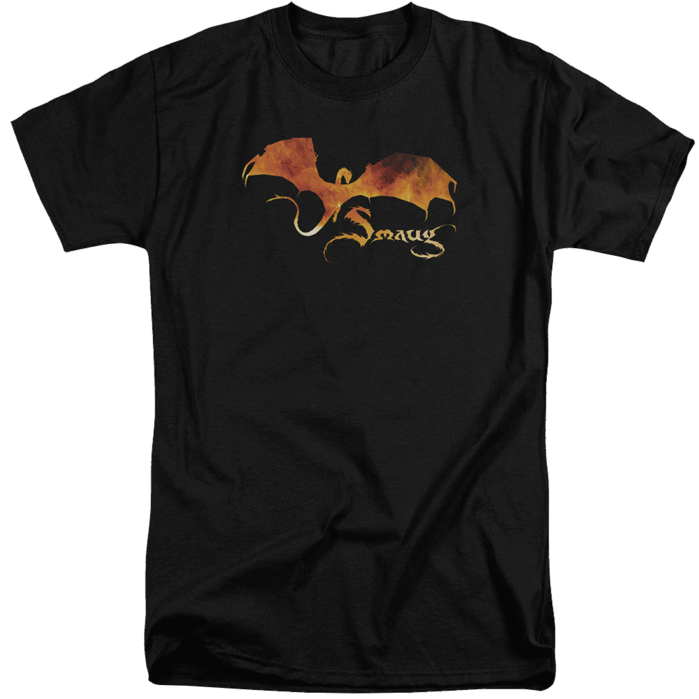 Hobbit Movie Trilogy, The Smaug On Fire - Men's Tall Fit T-Shirt Men's Tall Fit T-Shirt The Hobbit   