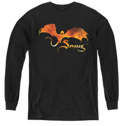 Hobbit Movie Trilogy, The Smaug On Fire - Youth Long Sleeve T-Shirt Youth Long Sleeve T-Shirt The Hobbit   