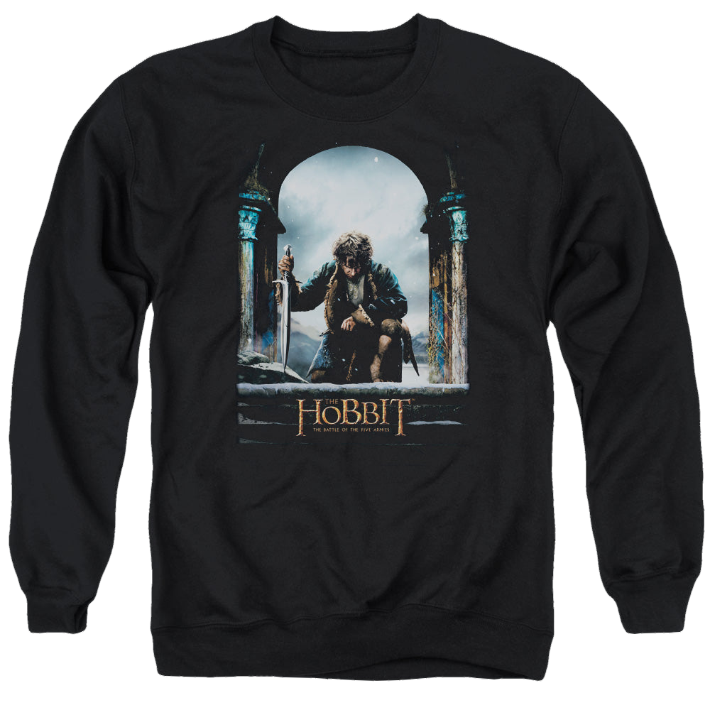 Hobbit Movie Trilogy, The Bilbo Poster - Men's Crewneck Sweatshirt Men's Crewneck Sweatshirt The Hobbit   