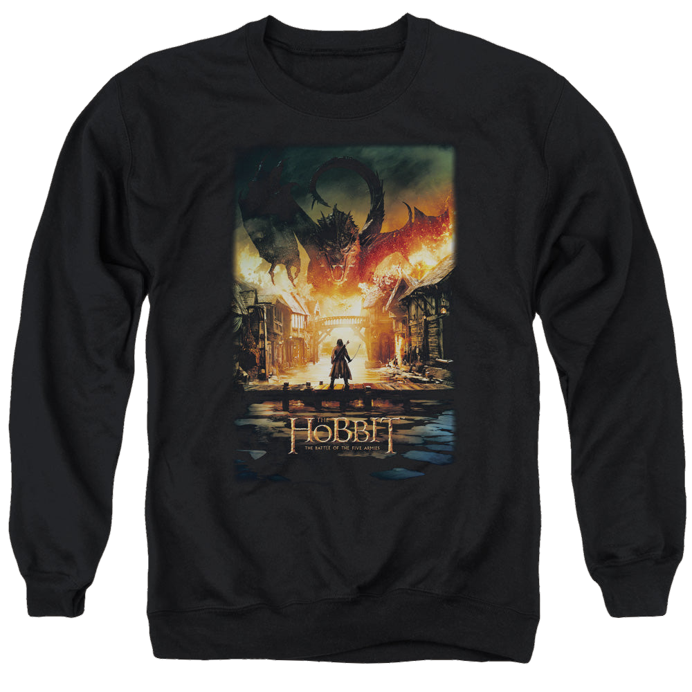 Hobbit Movie Trilogy, The Smaug Poster - Men's Crewneck Sweatshirt Men's Crewneck Sweatshirt The Hobbit   