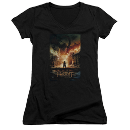 Hobbit Movie Trilogy, The Smaug Poster - Juniors V-Neck T-Shirt Juniors V-Neck T-Shirt The Hobbit   