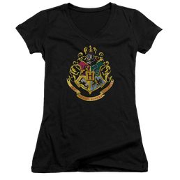 Harry Potter Hogwarts Crest Juniors V-Neck T-Shirt Juniors V-Neck T-Shirt Harry Potter   